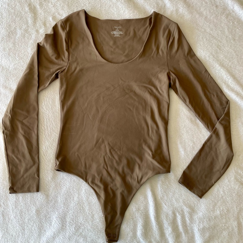 Mocha Long Sleeve nuuds Bodysuit